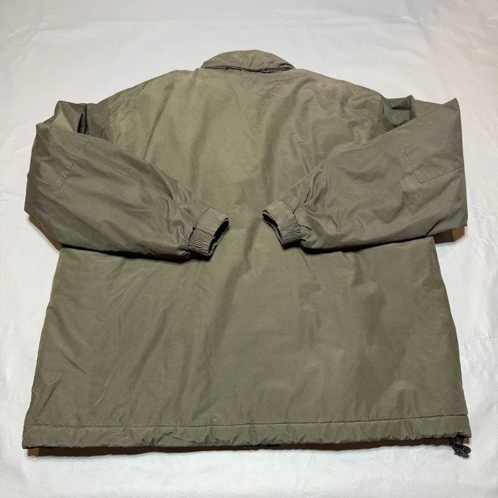 Chaps NA054 Mens XL Full Zip Fleece Lined Hidden Hood Winter Jacket Brown C15914